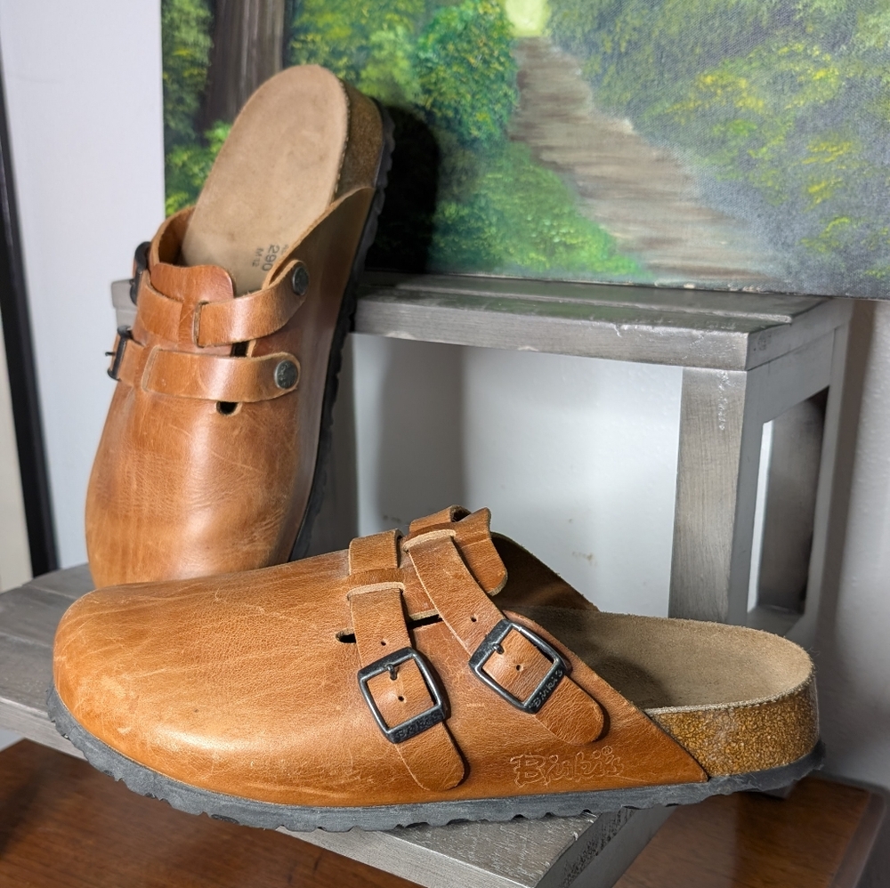 Birkenstocks Beige Leather Comfort Footpad - Picture 5 of 11